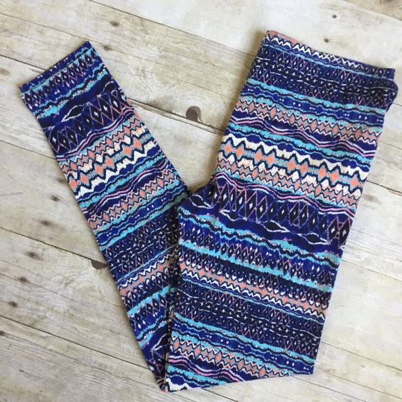 Pink Republic Pants - Pink Republic Blue Print Leggings NWT